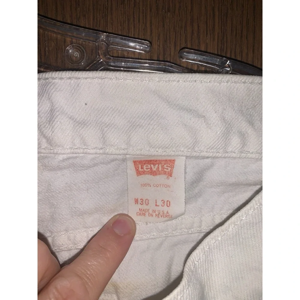 Vintage Levis 560 Jeans Mens 30x30 White USA Loose Tapered 90s Distressed Grunge
